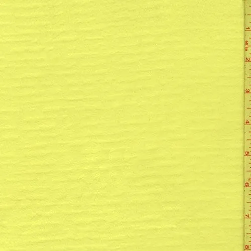 1 1/4 YD PC-Neon Yellow Fleece Lined Scuba Knit Fabric