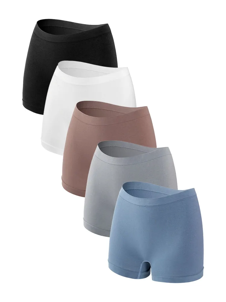 5-Pack Invisible Thin Safety Hip Lift Boxer Shorts