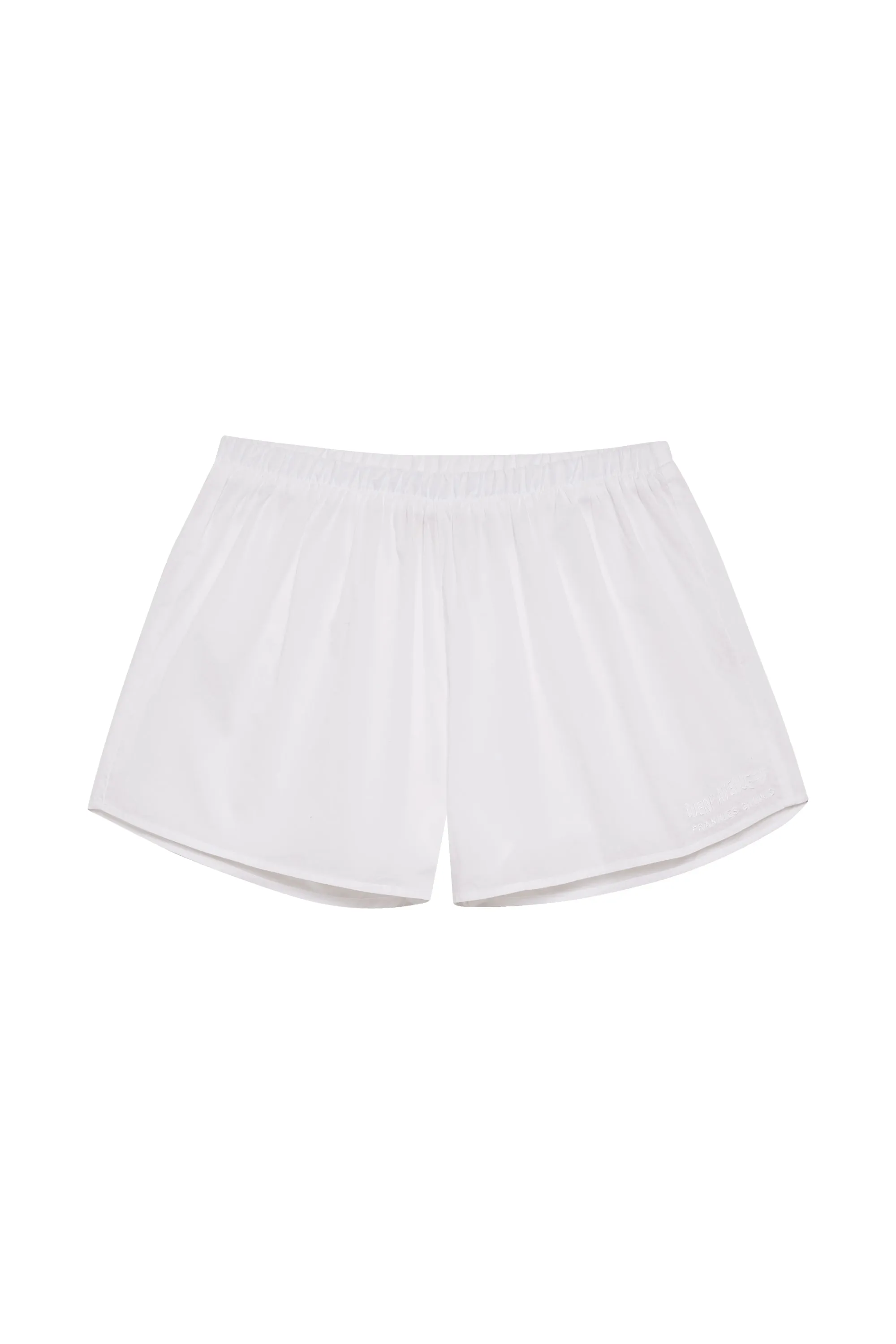 Airy Poplin Mini Shorts  - White