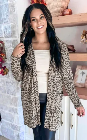 Animal Print Open Cardigan - Final Sale