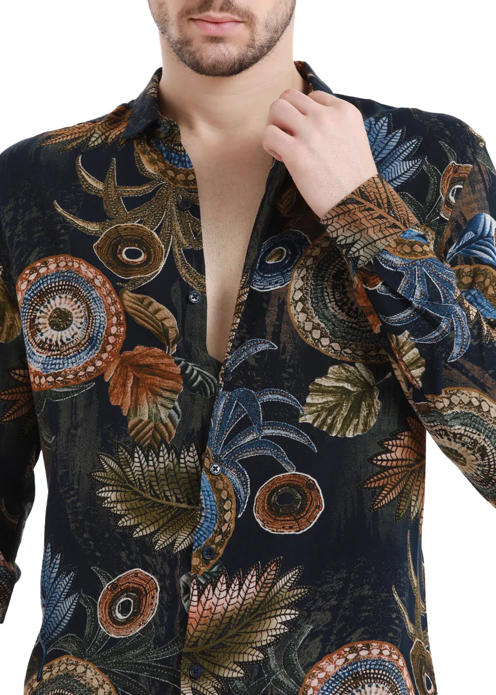 Areca Rustic Brown Feather Shirt