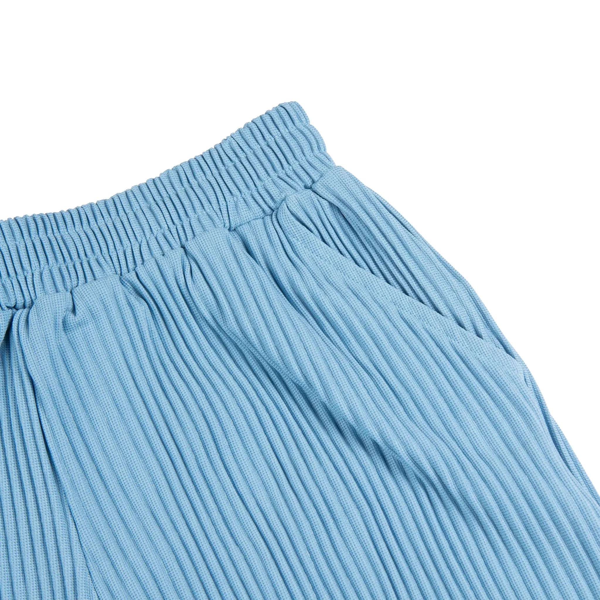 Belier Pleated Light Blue Resort Shirt & Shorts