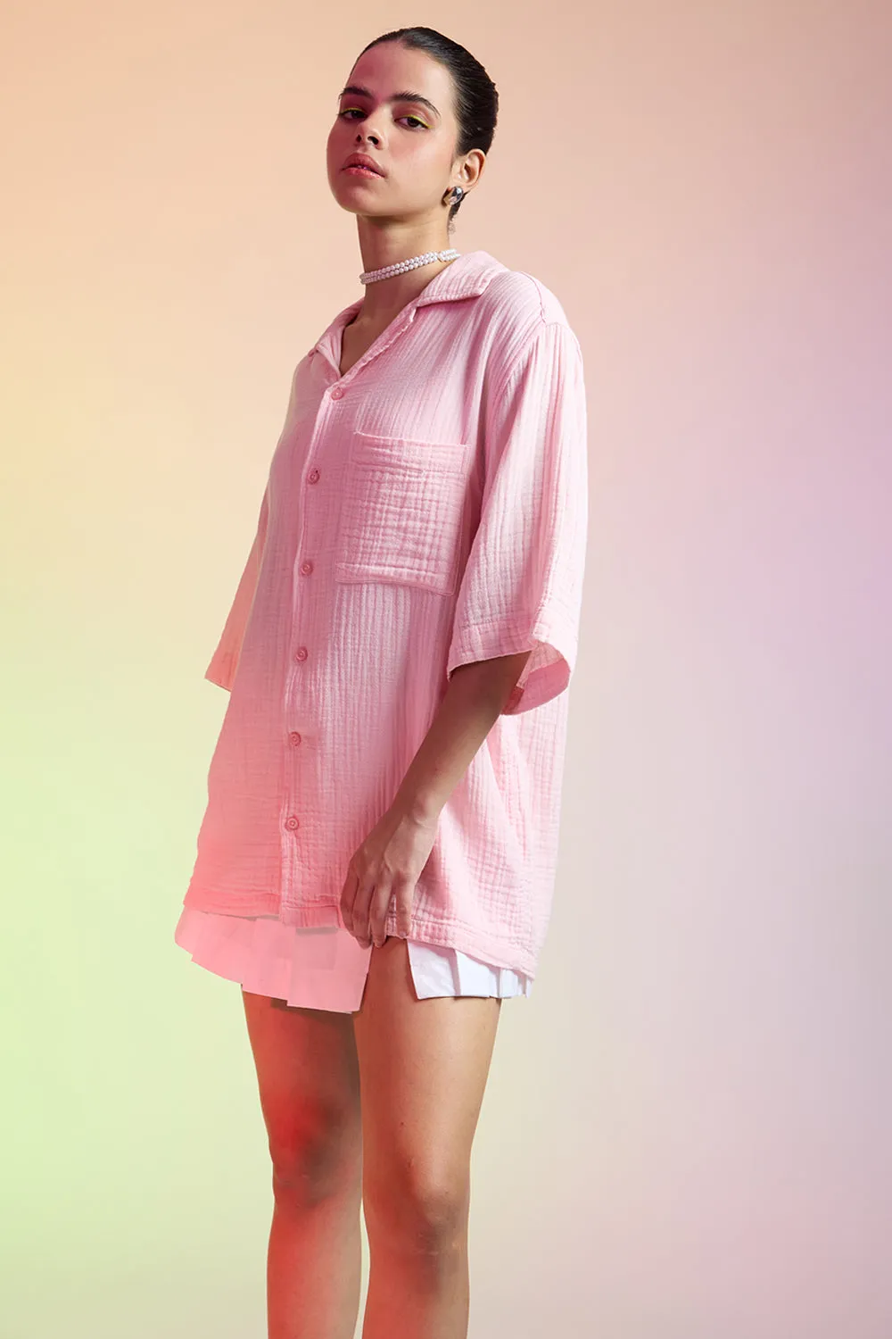 Breezy Relaxed Light Pink Shirt