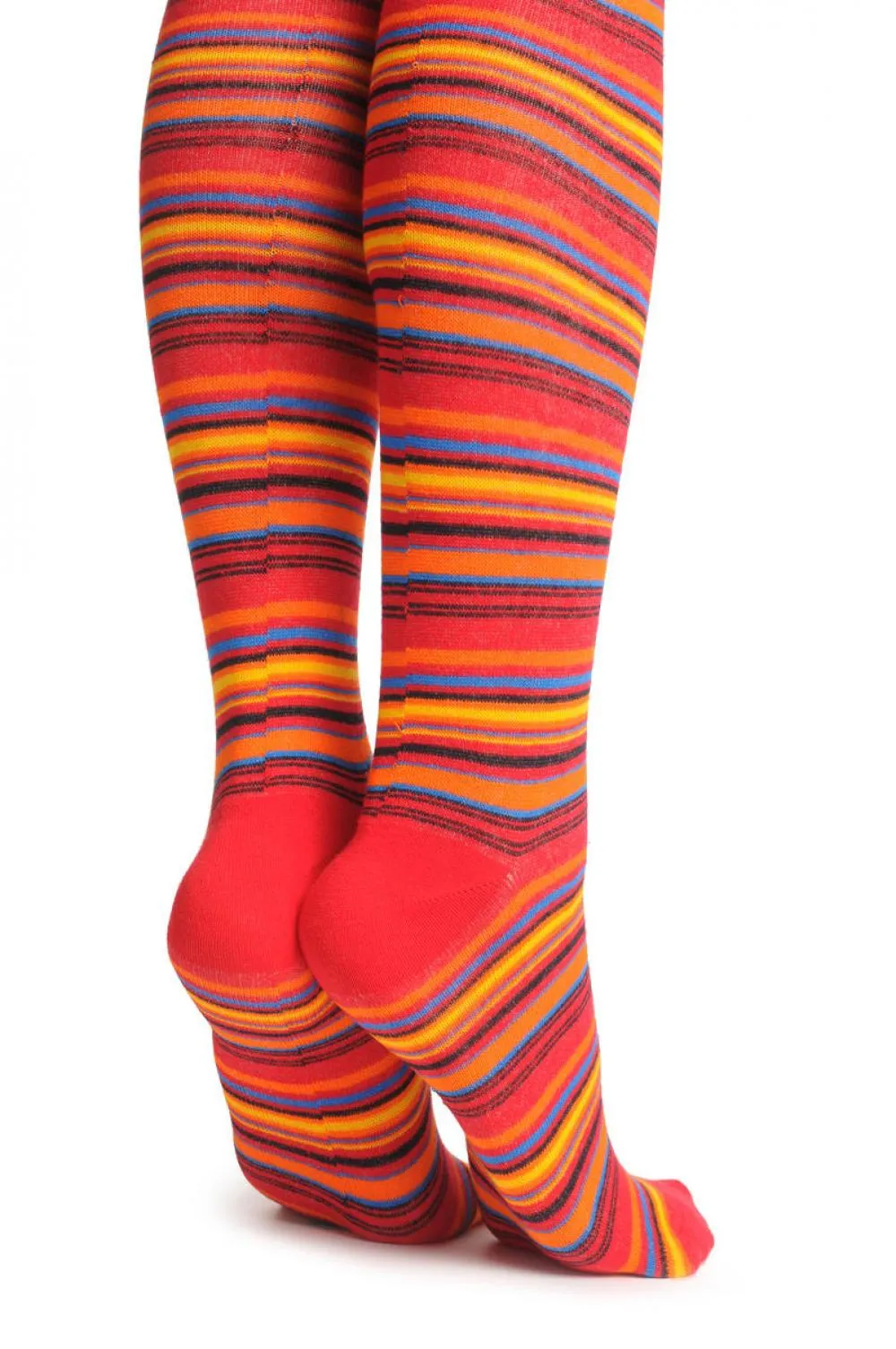 Bright Orange Blue Yellow & Red Thin Stripes