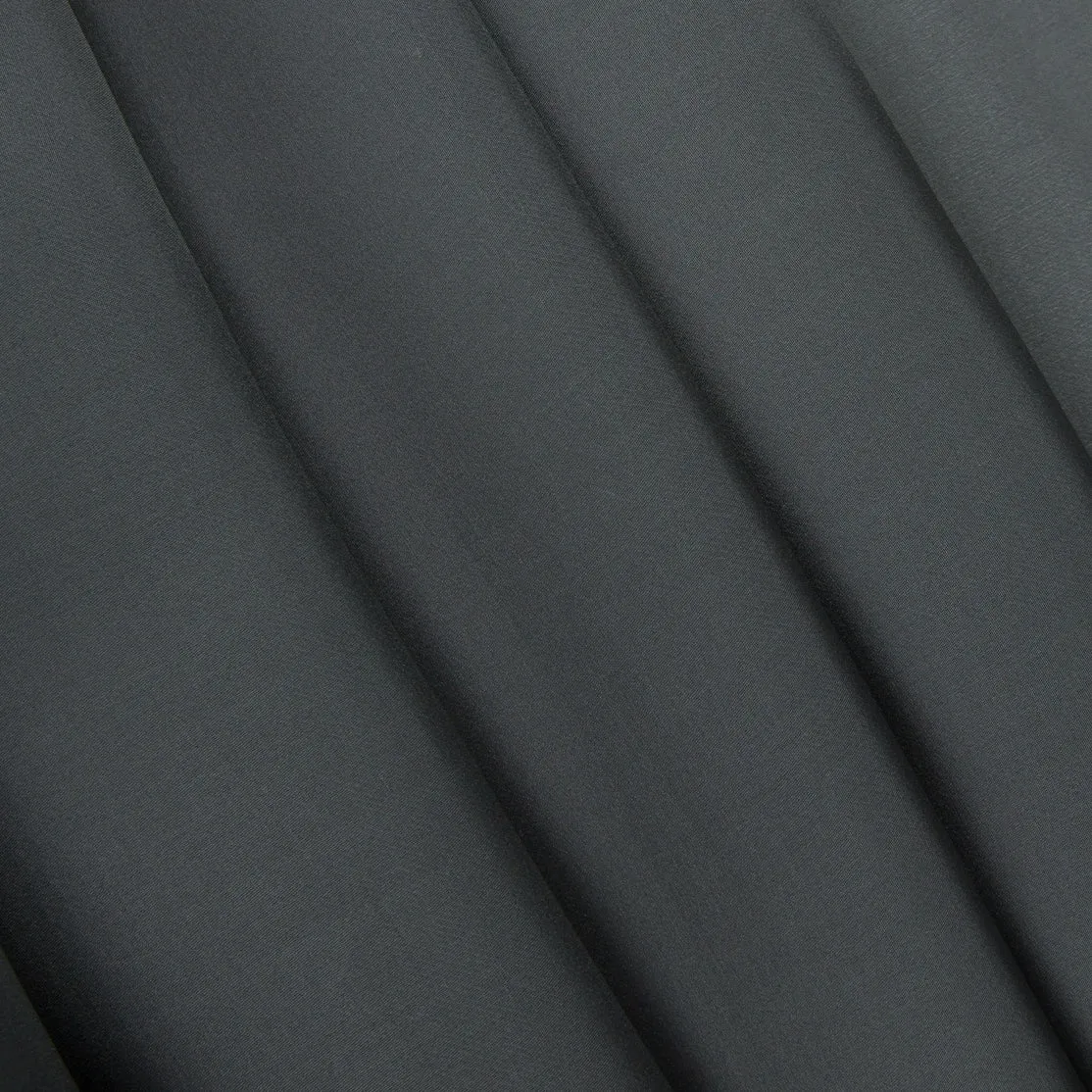 Charcoal Gray Silk Gazar Fabric