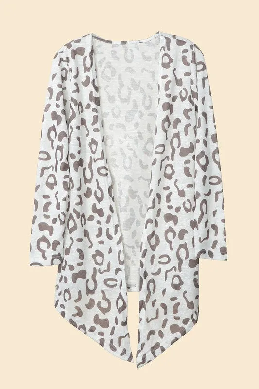 DS Leopard open cardigan