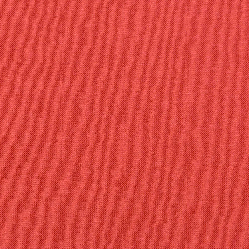 Flower Red-Red Solid Stretch Double Knit Fabric