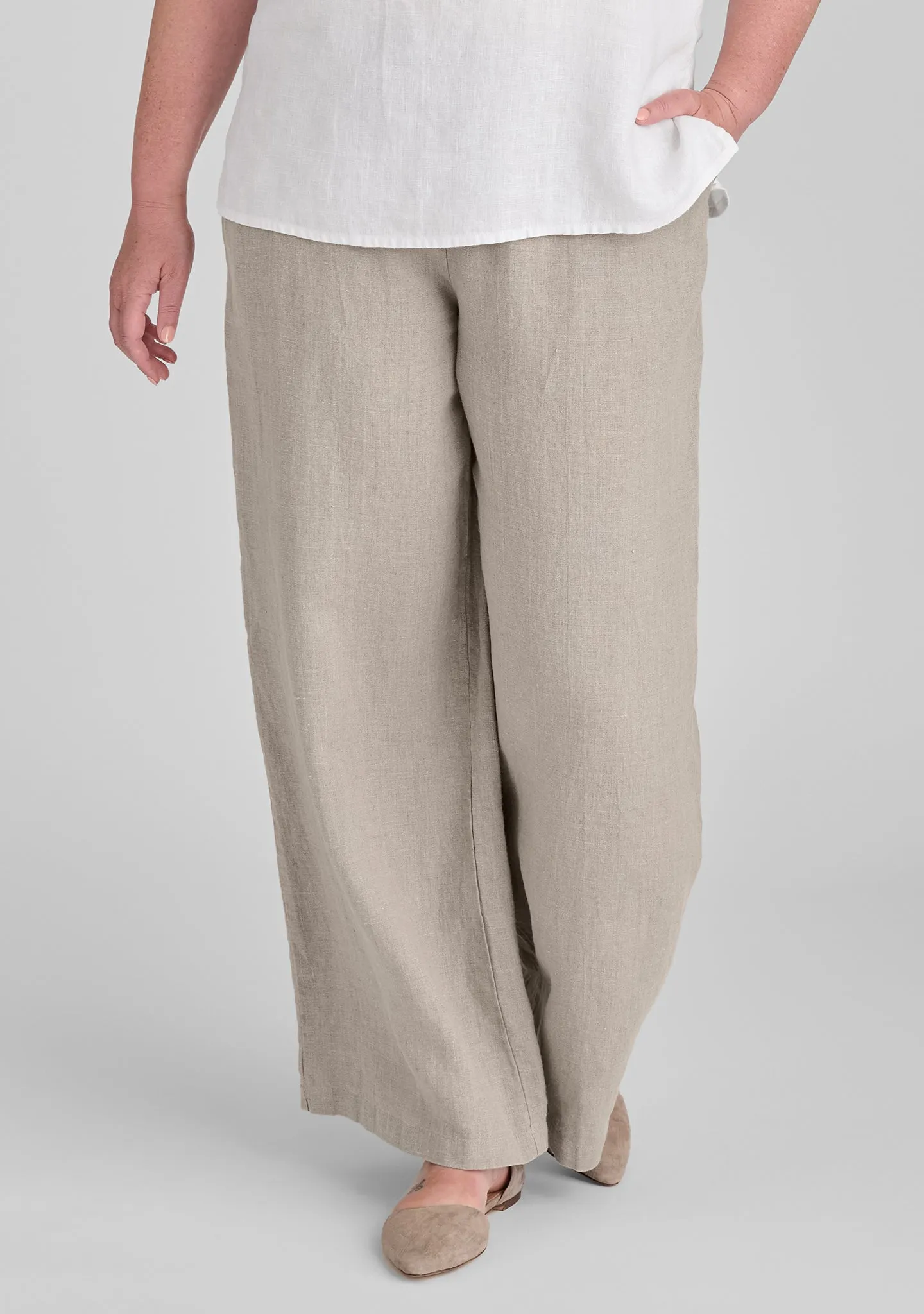 Flowing Pant - Linen Pants With Elastic Waist