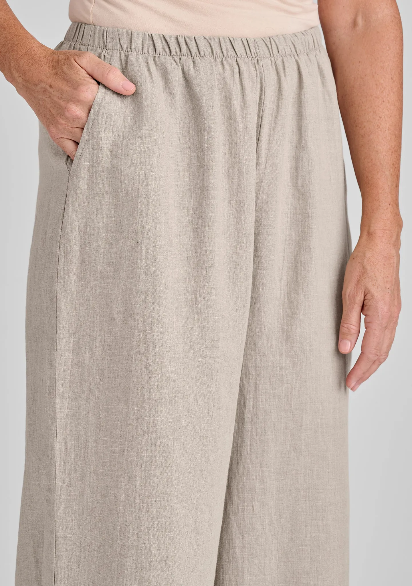 Flowing Pant - Linen Pants With Elastic Waist