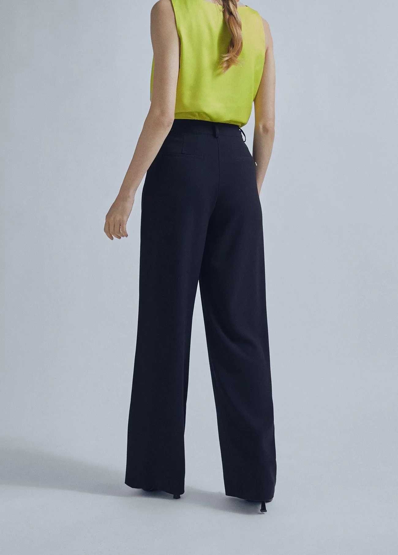 Flowing twill trousers