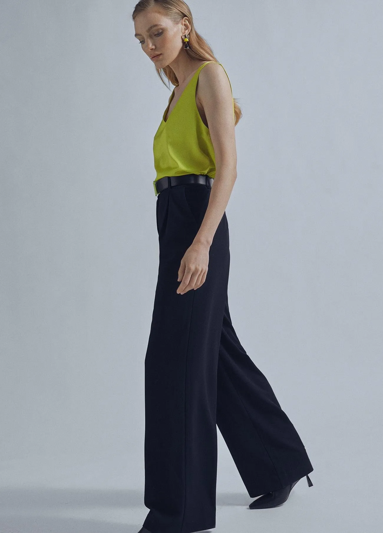 Flowing twill trousers