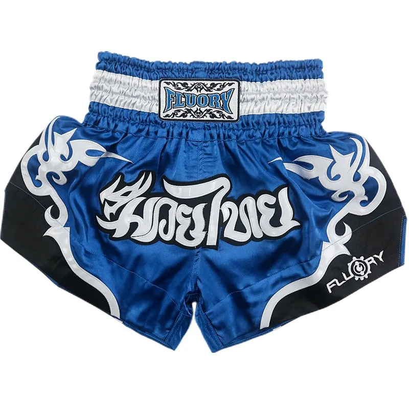 Fluory Men Women Kids Fight shorts Boxing Pants Shorts embroidery MMA Shorts Muay Thai shorts