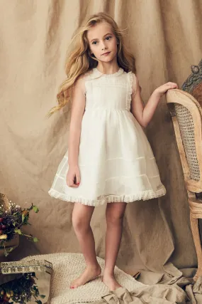 Girls White Dress Nellystella Flora - Star White