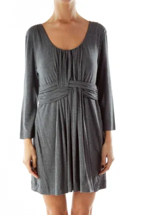 Gray Braided Loose Dress