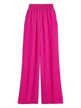 High-Rise Wide-Leg Pull-On Pant in Bright Sangria Pink