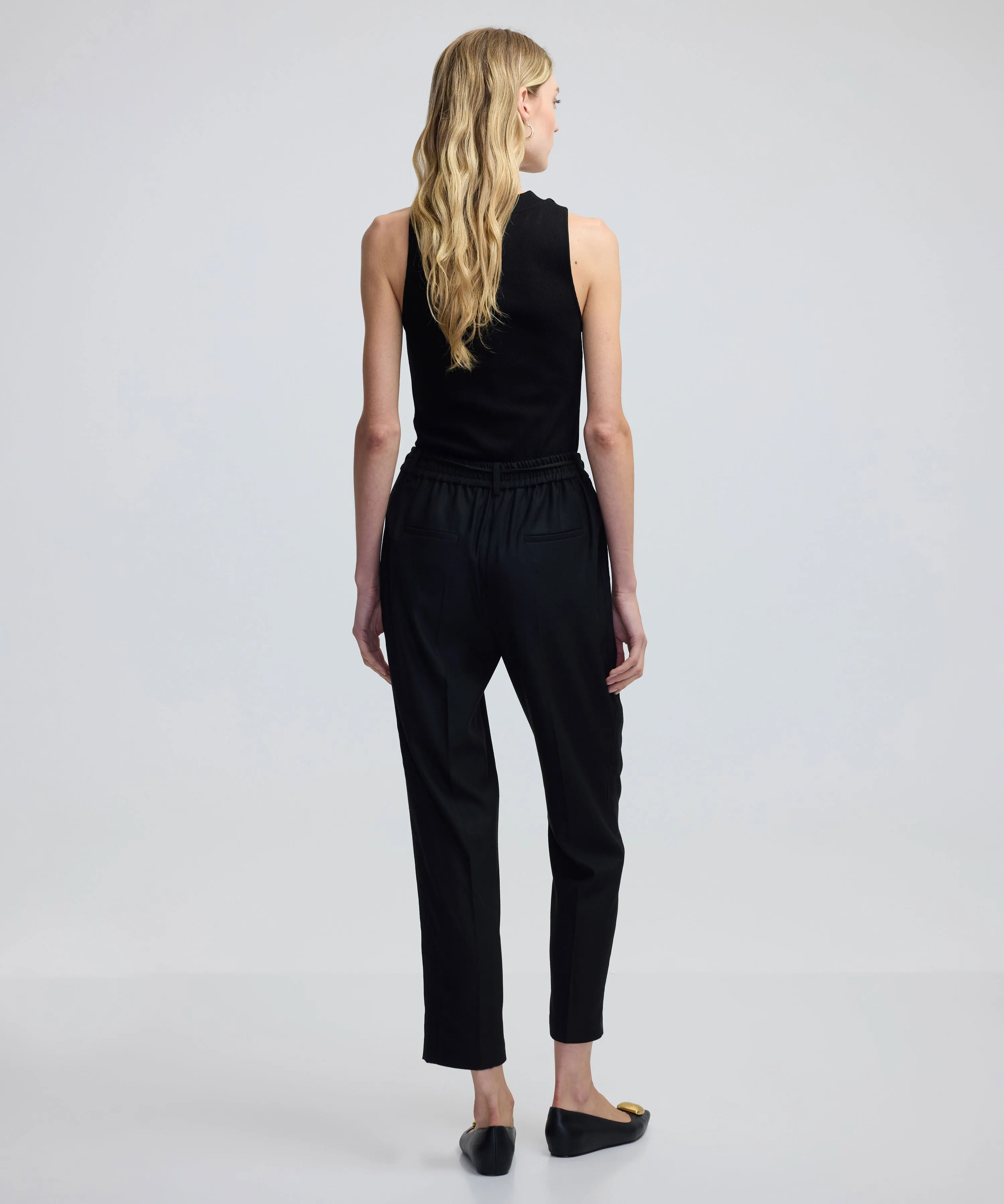 Ipekyol Thin Belted Drapey Fit Trousers Black