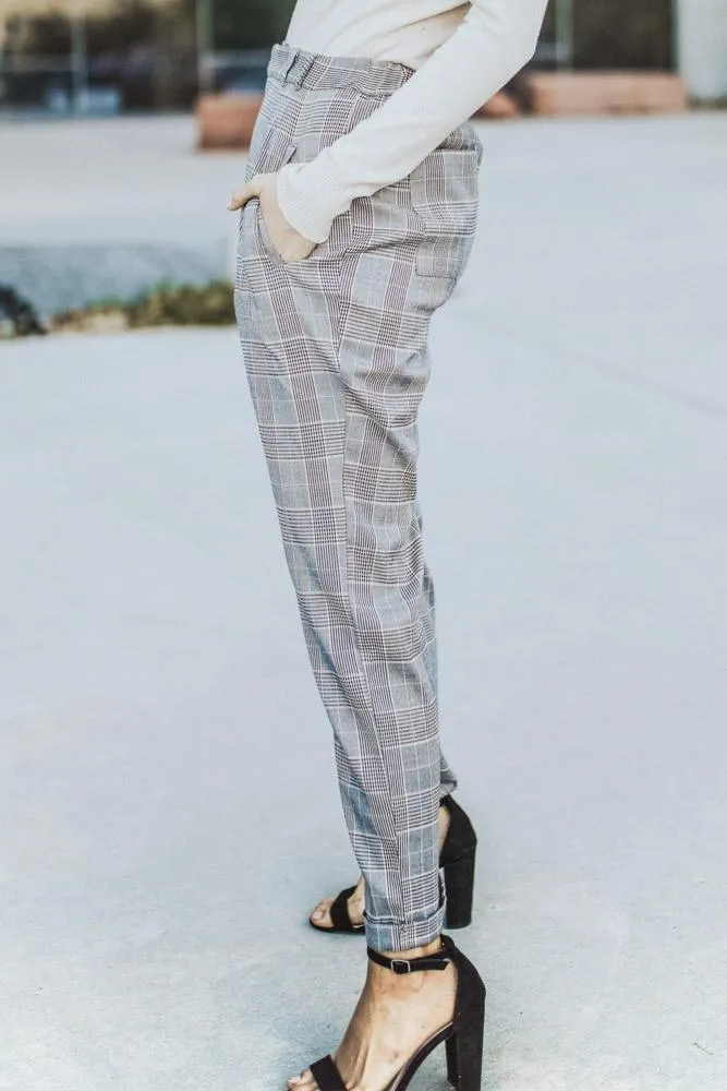 Kadin Plaid Trousers