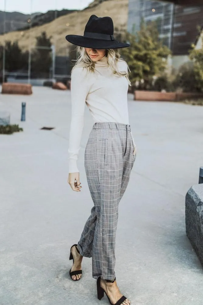 Kadin Plaid Trousers