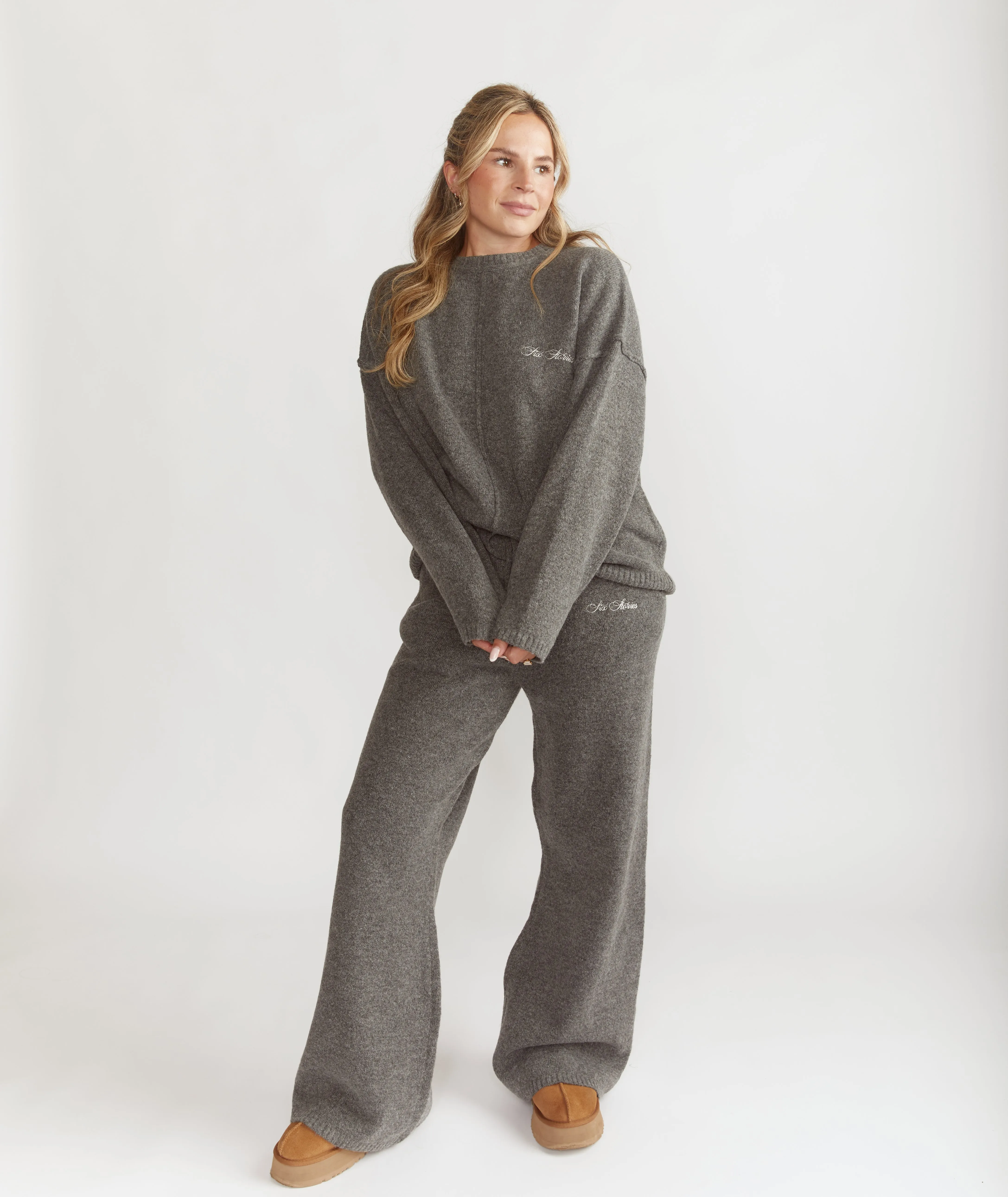 Limited Edition Relaxed Wide Leg Trousers - Grey