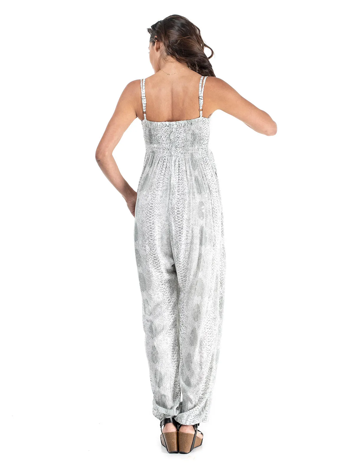 Long Printed Angel Jumpsuit