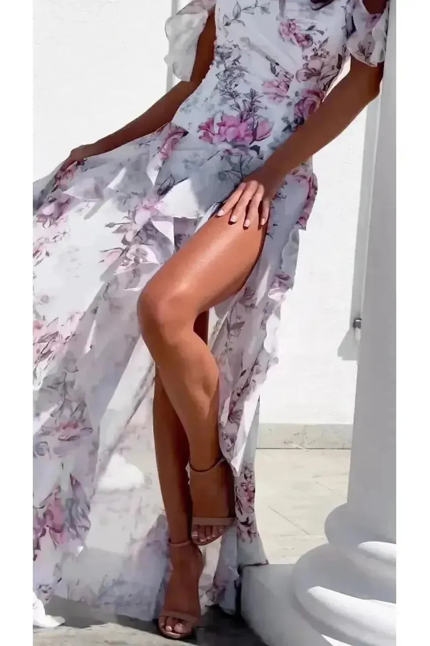 Loose long floral dress