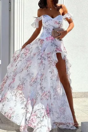 Loose long floral dress