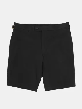 Marmi Bermuda - Black Cotton Seersucker