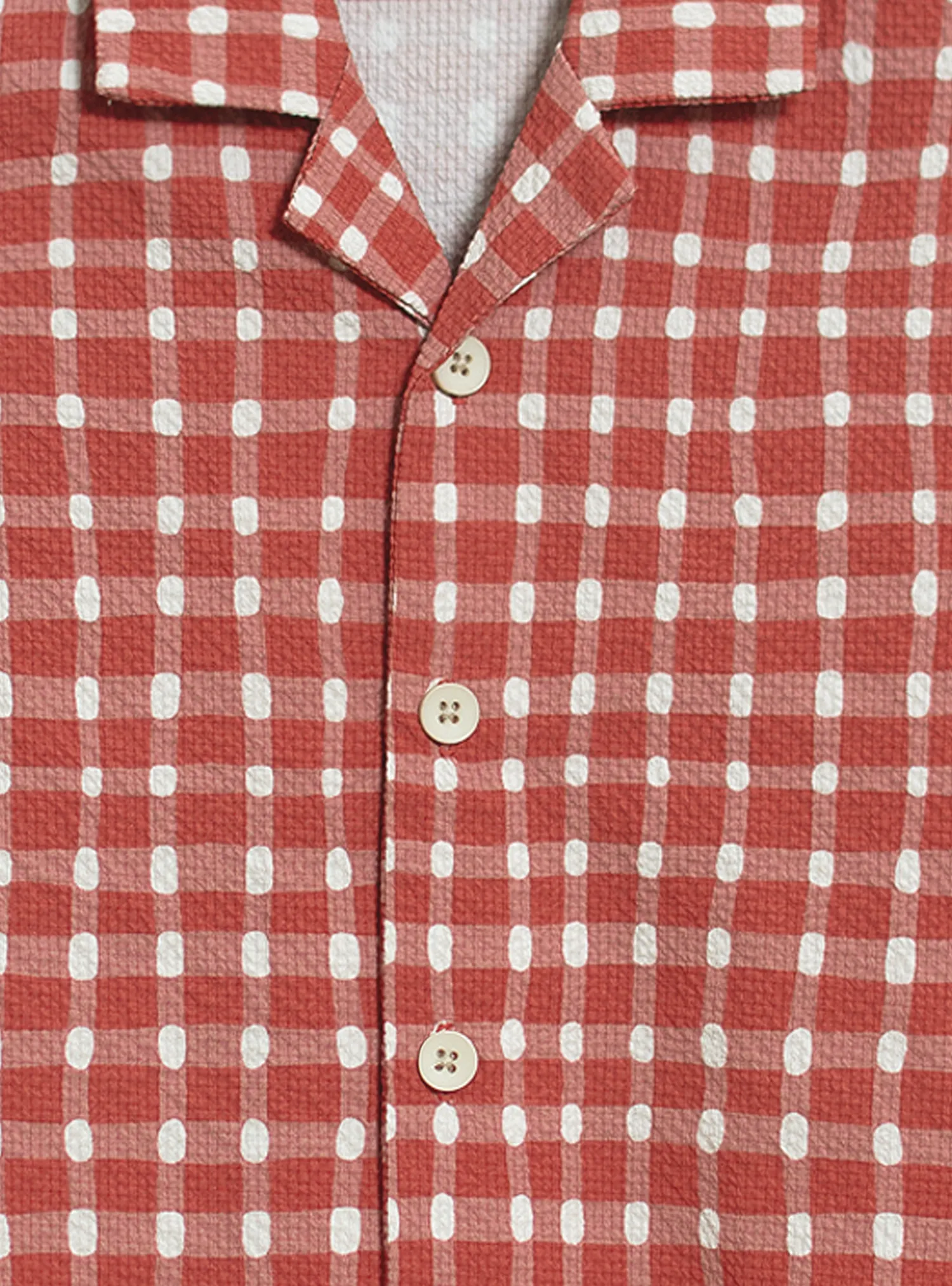 Mini Resort Shirt (Seersucker Gingham)