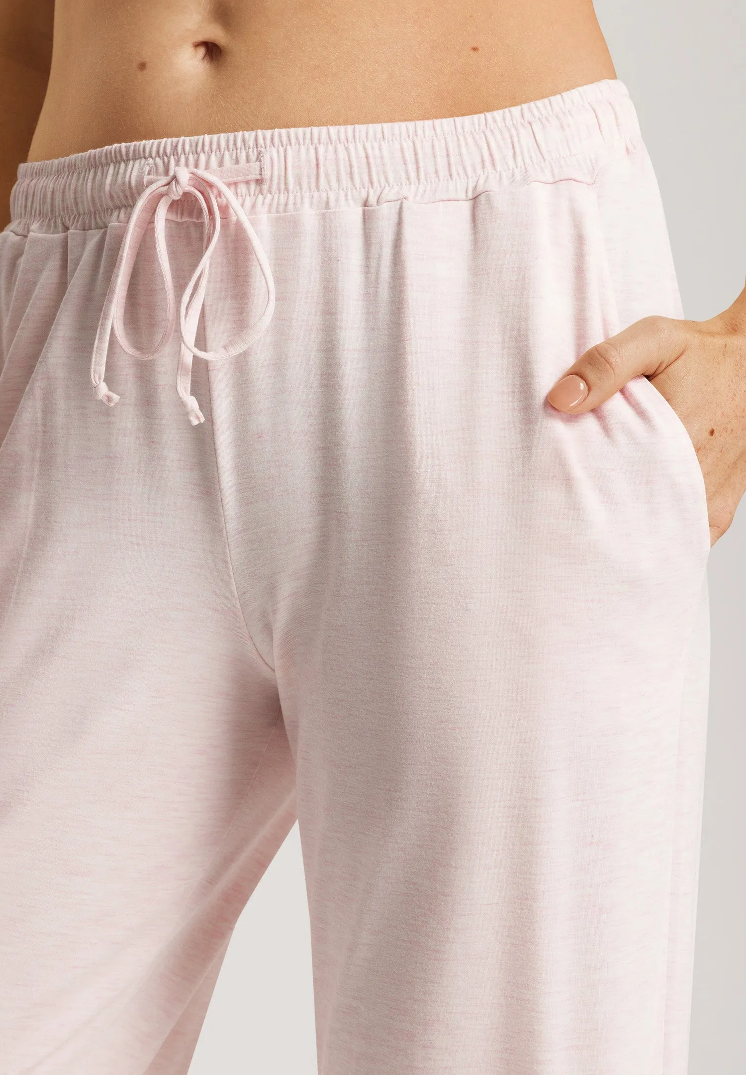 Natural Elegance Drawstring Lounge Pants | Rose Melange 74953-2899