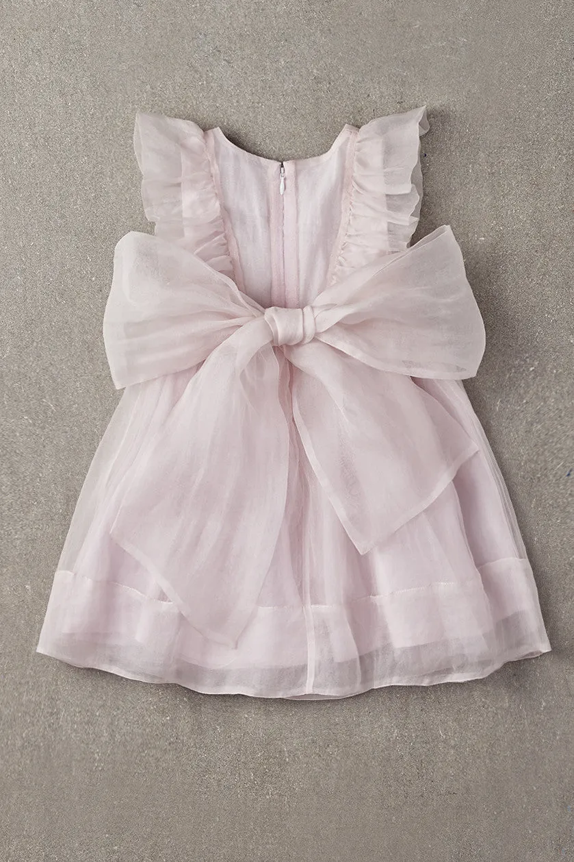 Nellystella Mae Silk Baby Girls Dress - Orchid Ice