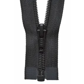 Nylon Open End Zip - 66cm - Black