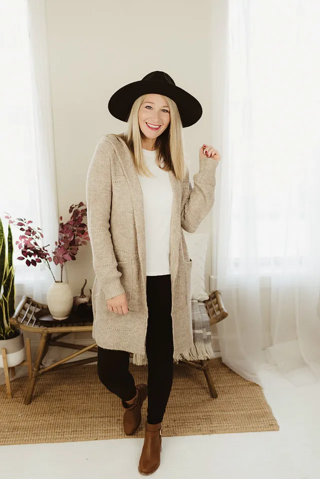 Open Hoodie Cardigan