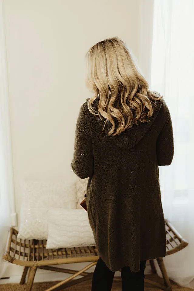 Open Hoodie Cardigan