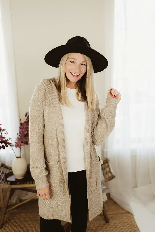 Open Hoodie Cardigan