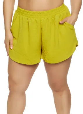 Plus Size Airy High Waisted Shorts