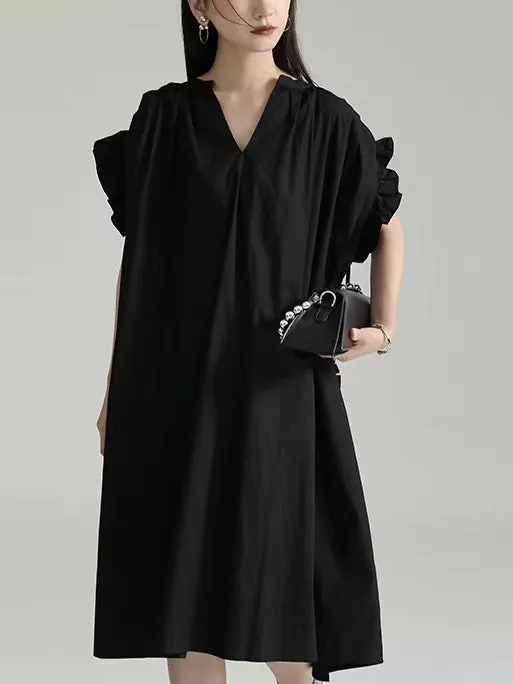 Plus Size Batwing Sleeves Dress