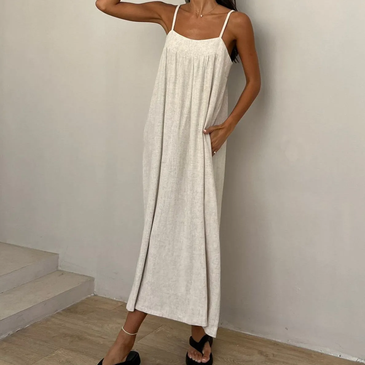 Pocket Sling Loose Breathable dress