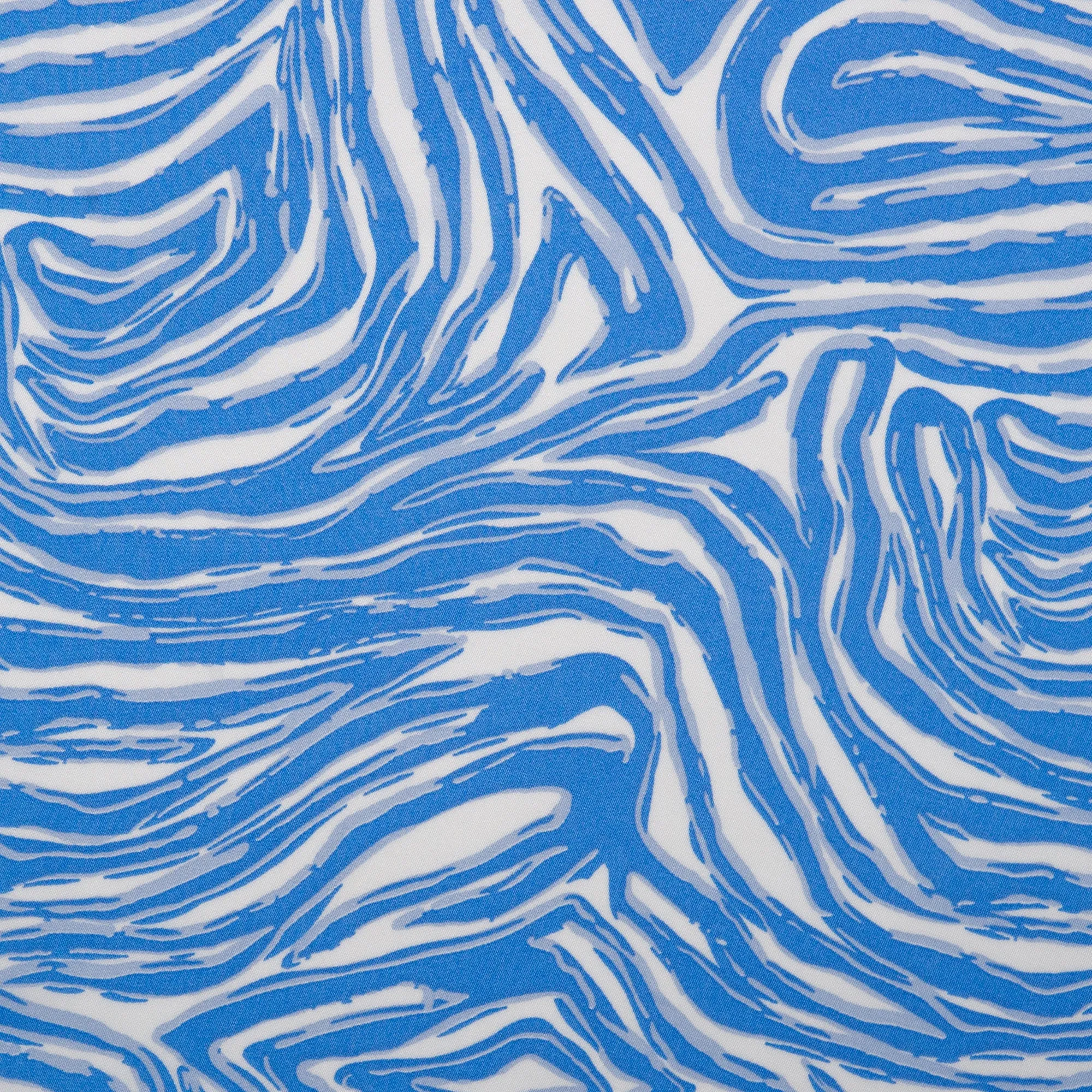 Rayon Voile Print - ALISSA - Abstract - Blue