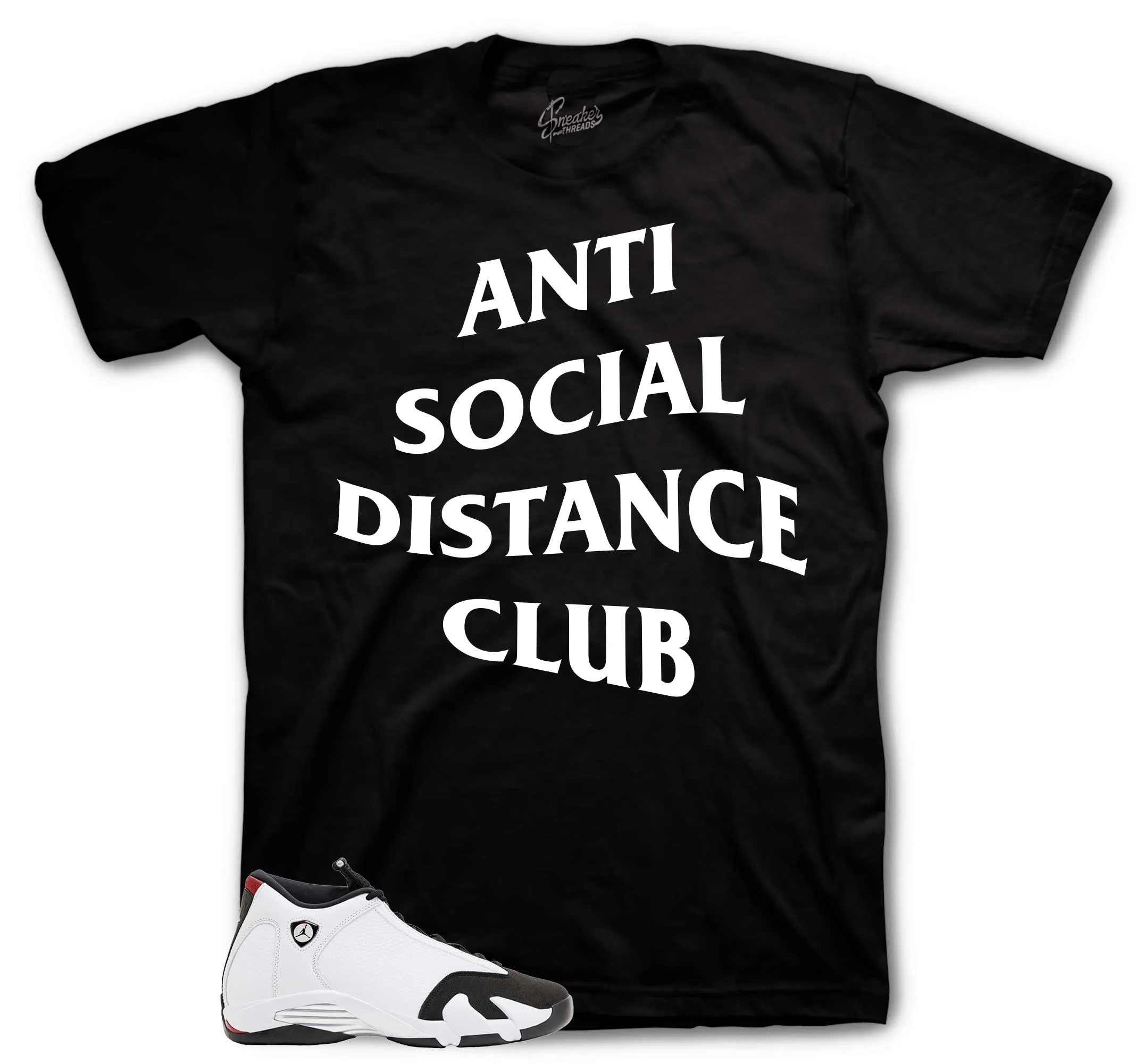 Retro 14 Black Toe Social Distance Shirt