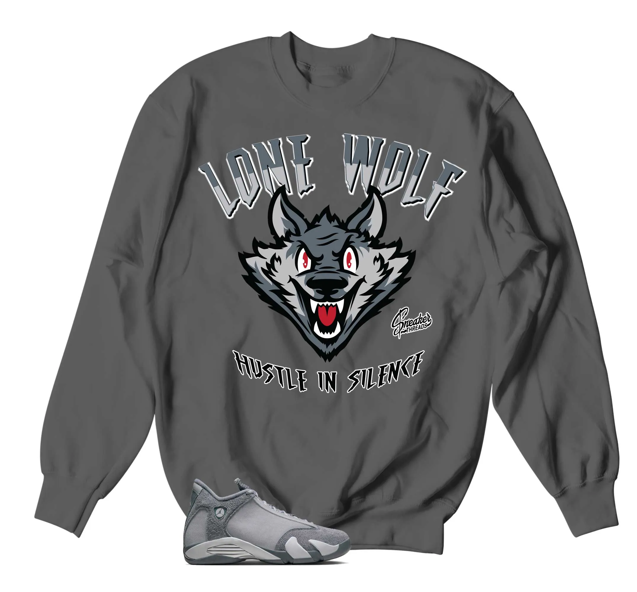 Retro 14 Flint Grey Lone Wolf Sweater