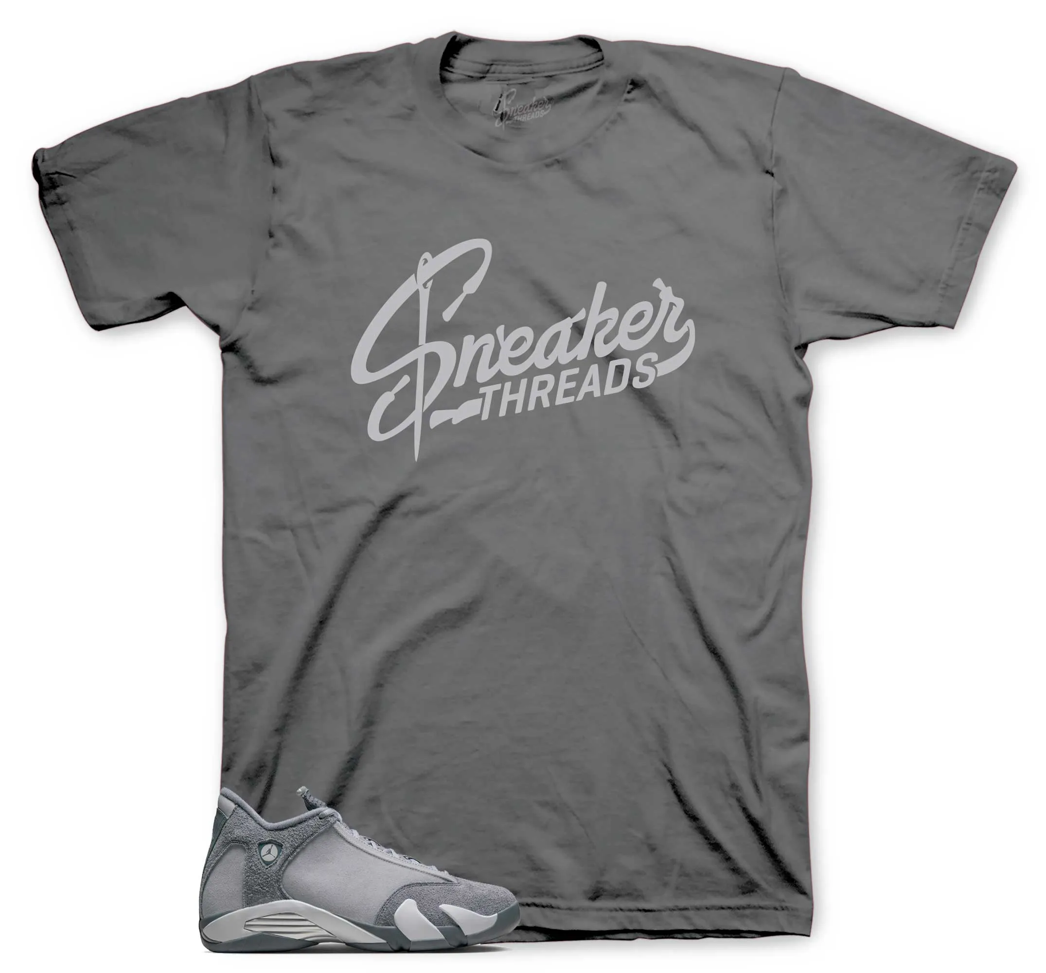 Retro 14 Flint Grey Sneaker Threads Logo Shirt