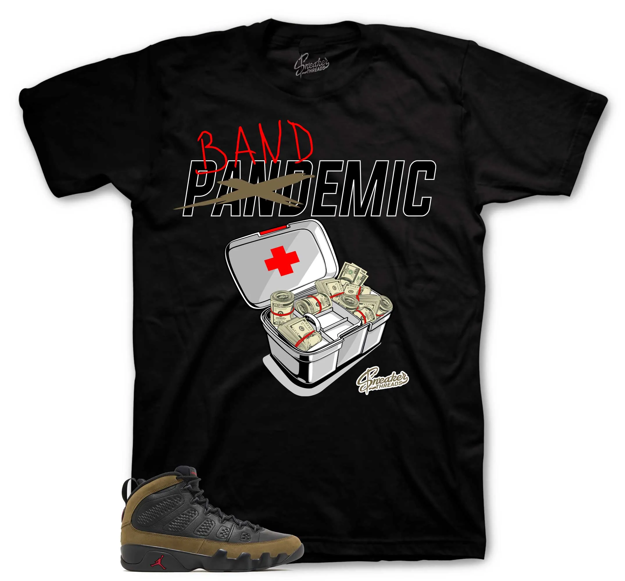 Retro 9 Olive Bandemic Shirt