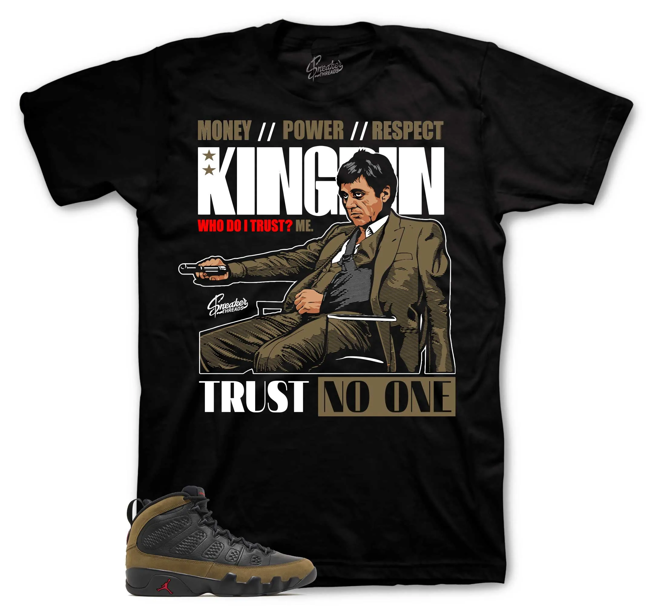 Retro 9 Olive Trust Issues Shirt