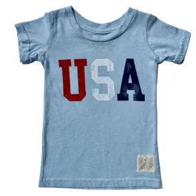 Retro Brand - USA Tee in Light Blue