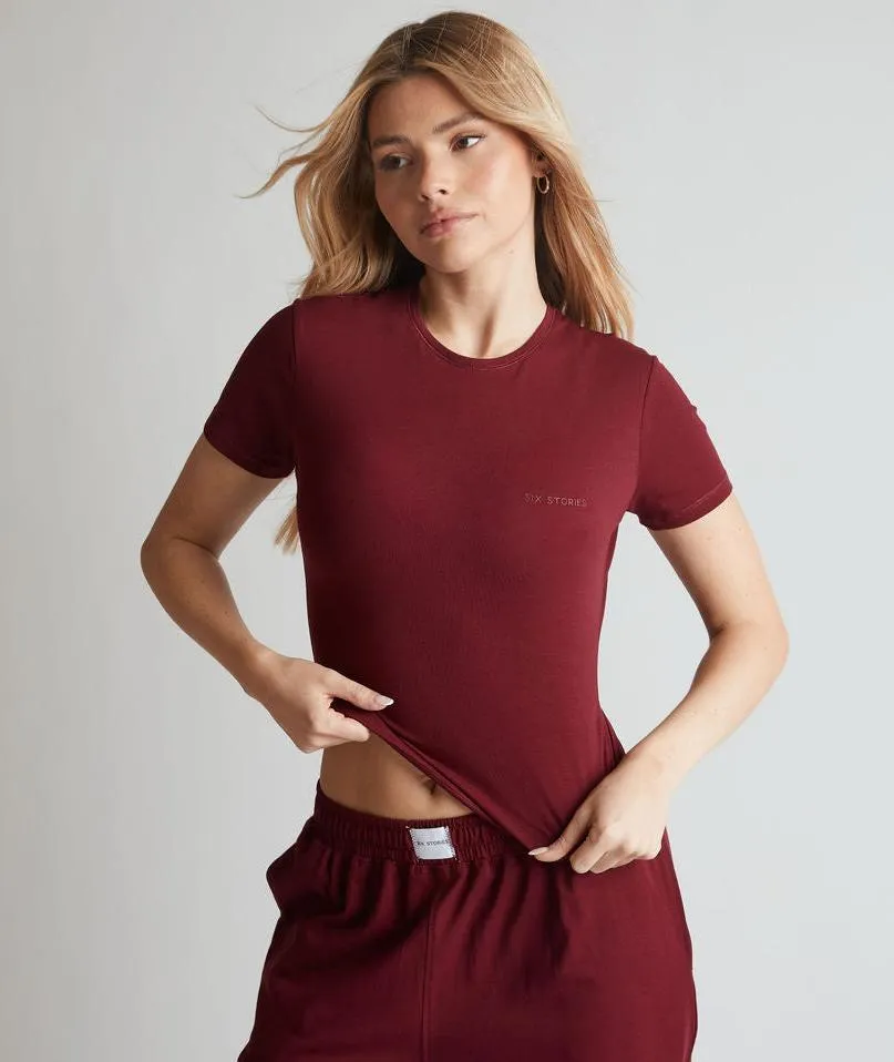 Soft Short Sleeve Tee - Merlot