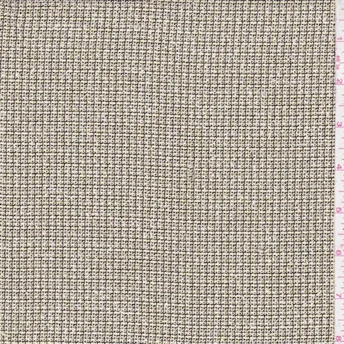 Straw/Black/White Textured Dobby Woven Jacketing Fabric