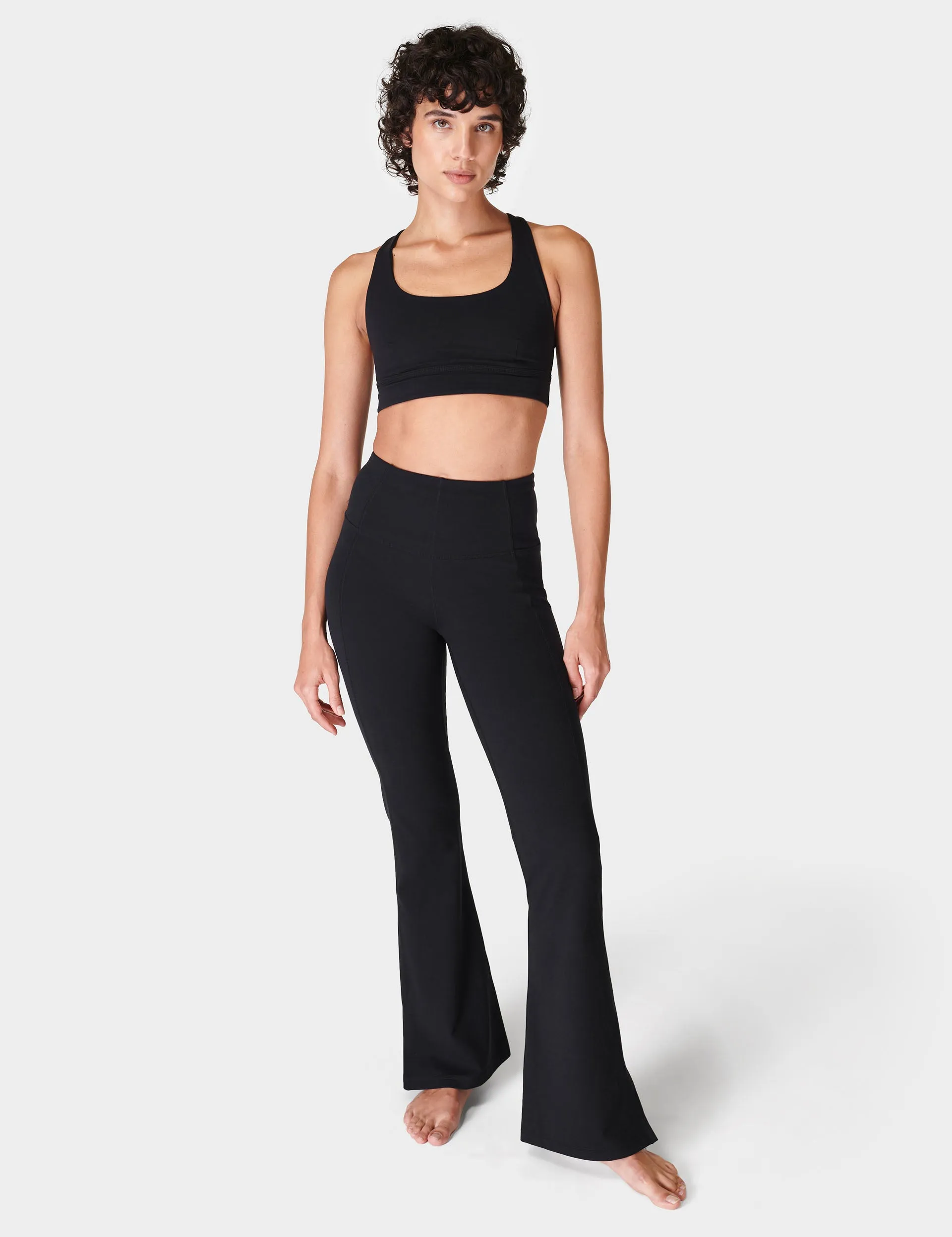 Super Soft Flare Yoga Trousers - Black