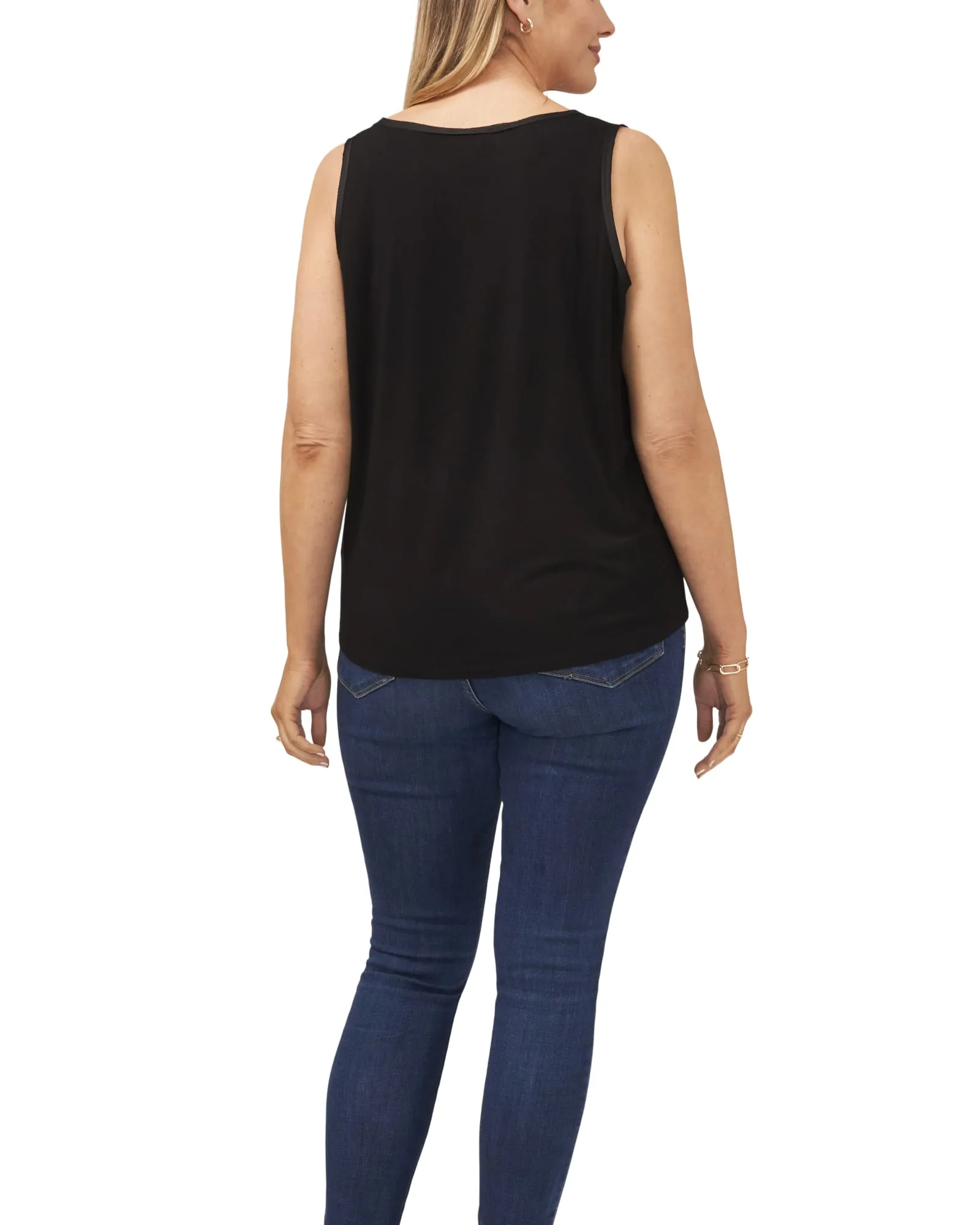 Tanya Scoop Neck Tank Top | RICH BLACK