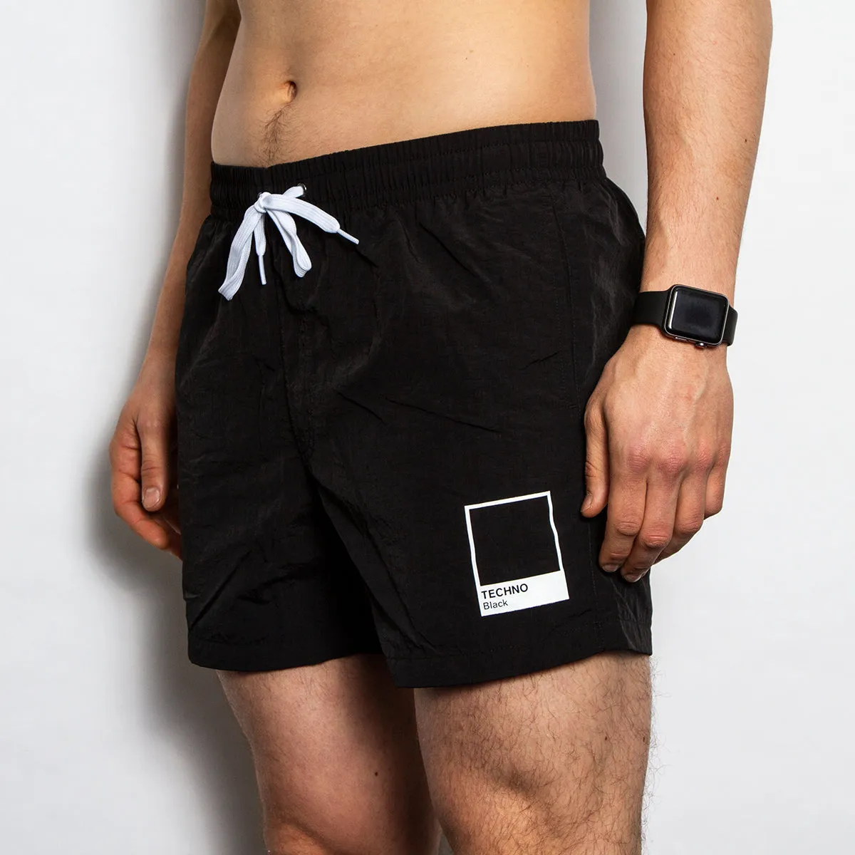 Techno Black - Swim Shorts - Black