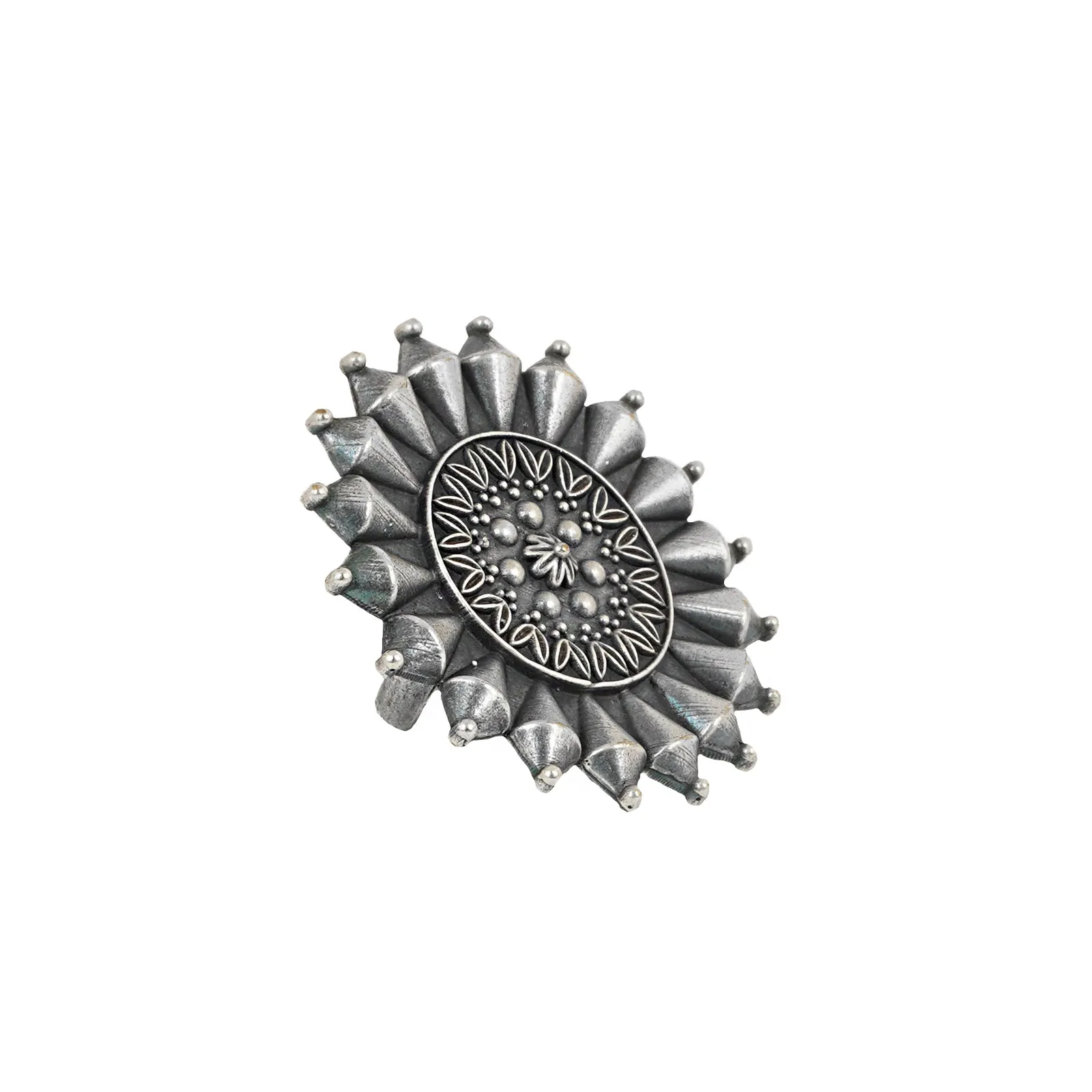 Teejh Amodini Silver Oxidised Ring